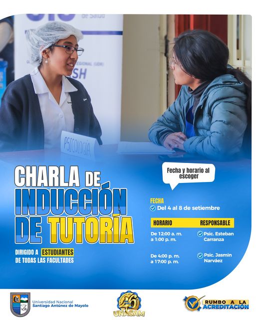  														CHARLA DE INDUCCIÓN DE TUTORIA
														