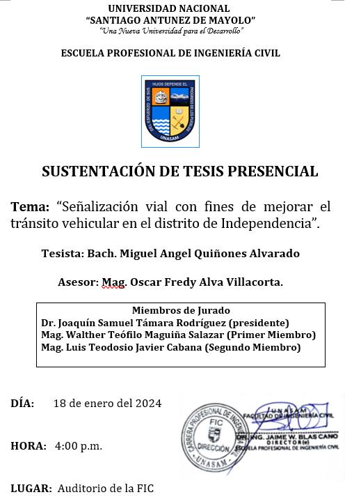  																	SUSTENTACIÓN DE TESIS
																	