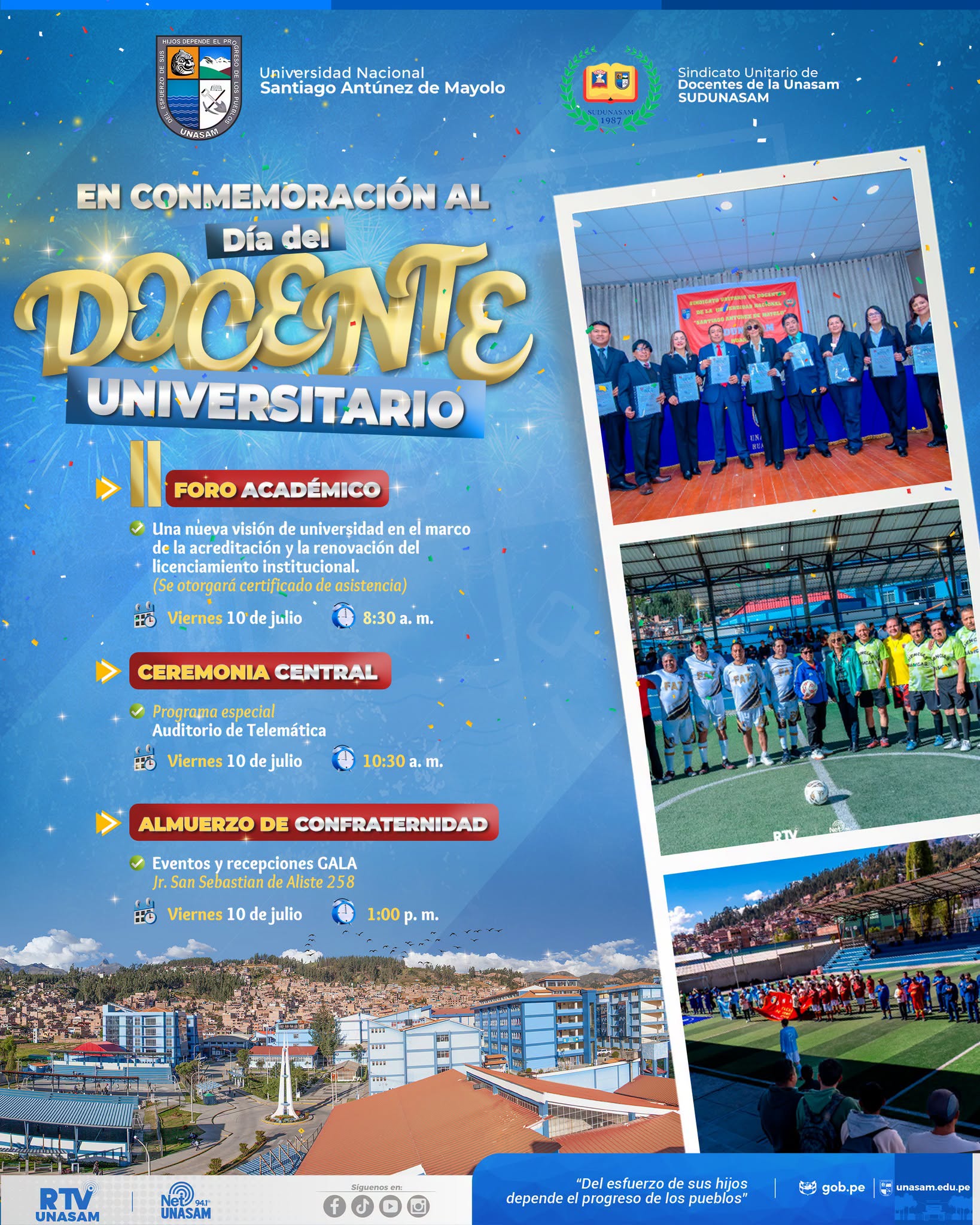  																Actividades por el día del docente universitario
																