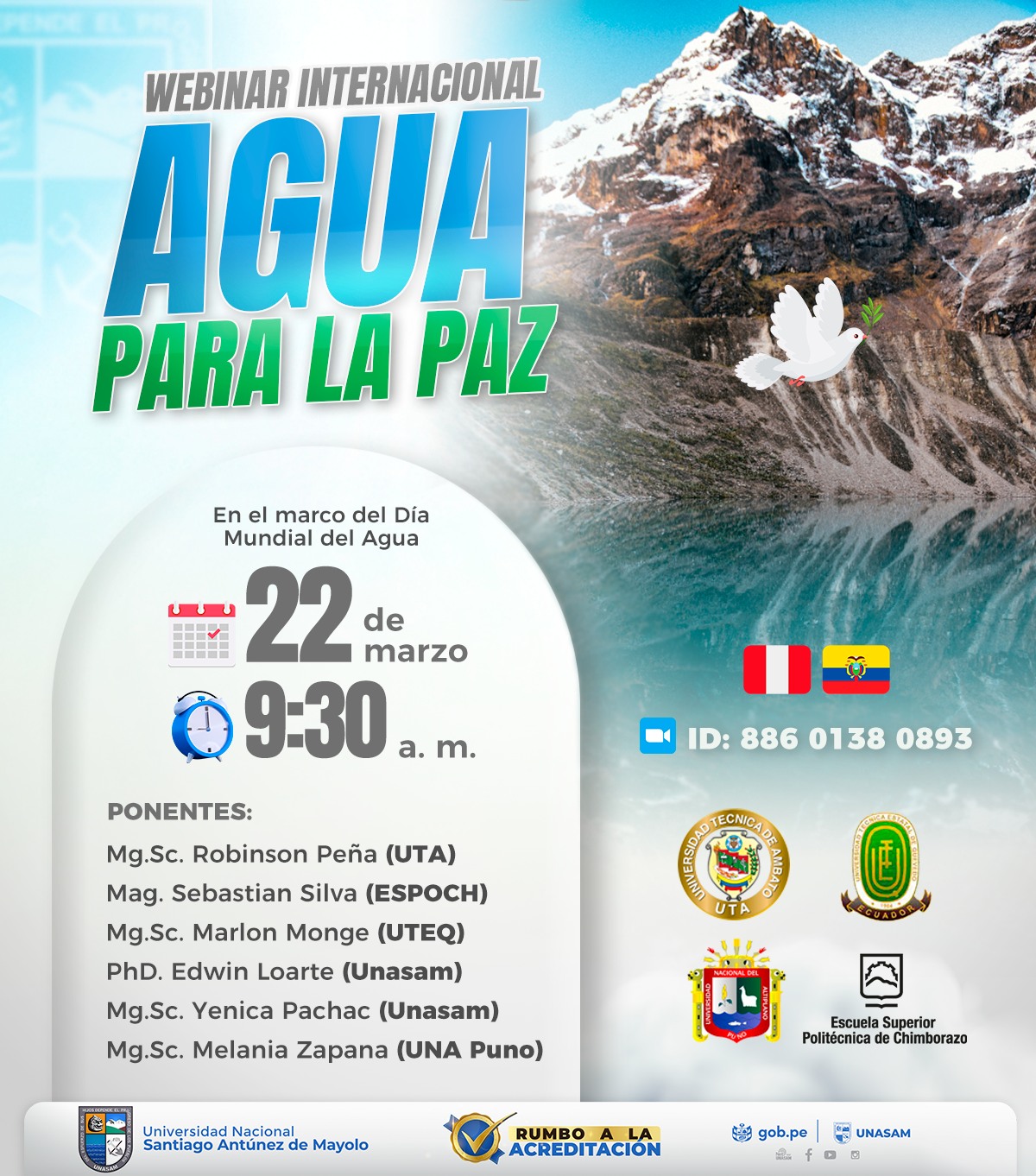  																WEBINAR INTERNACIONAL: AGUA PARA LA PAZ
																