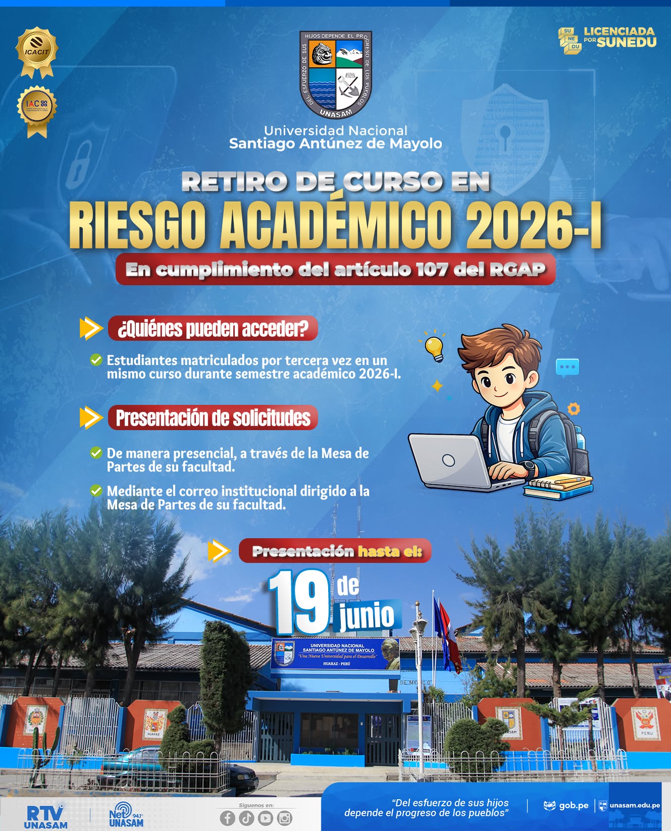  																Retiro de curso en riesgo academico 2026-I
																