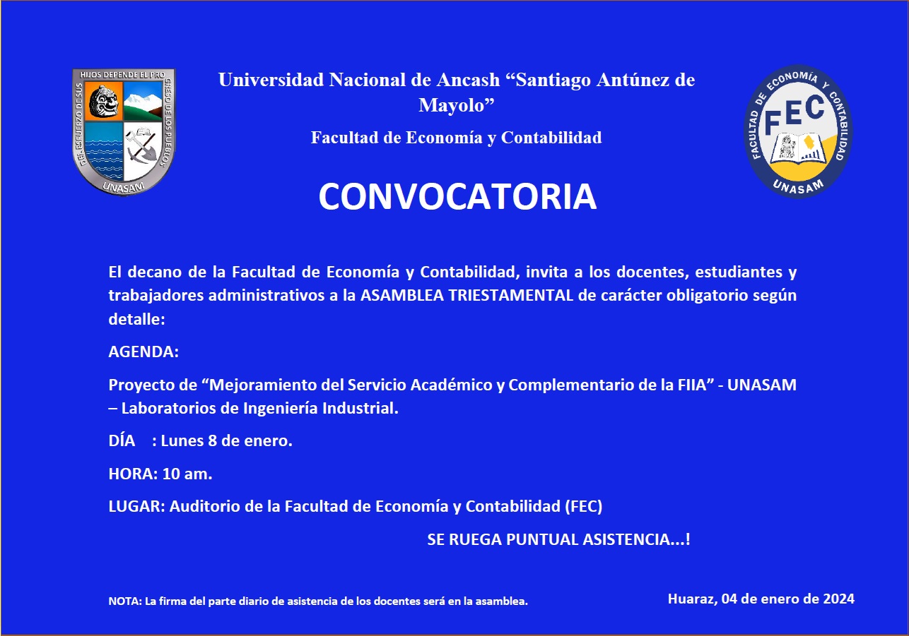  													ASAMBLEA TRIESTAMENTAL
													