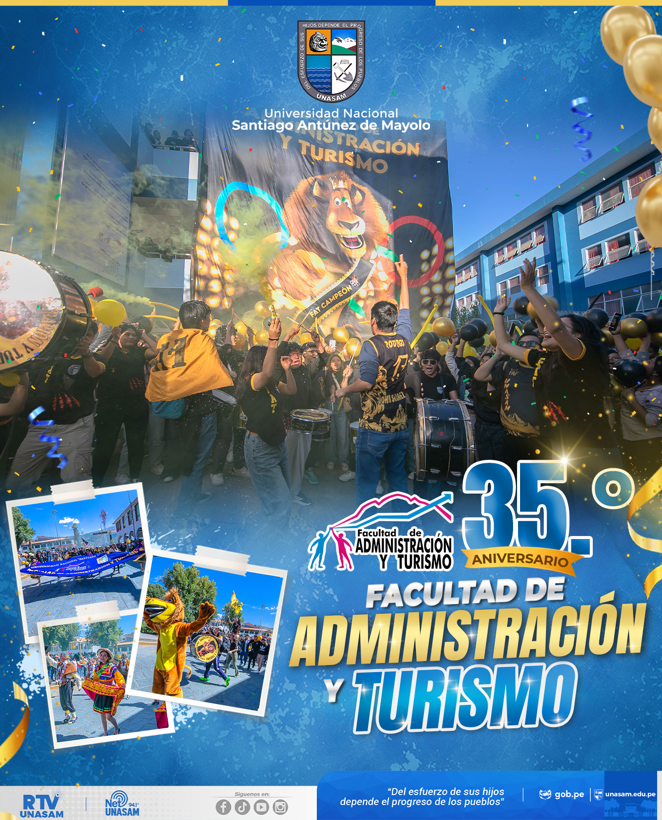 														Feliz XXXV aniversario Facultad de Administración y Turismo
														
