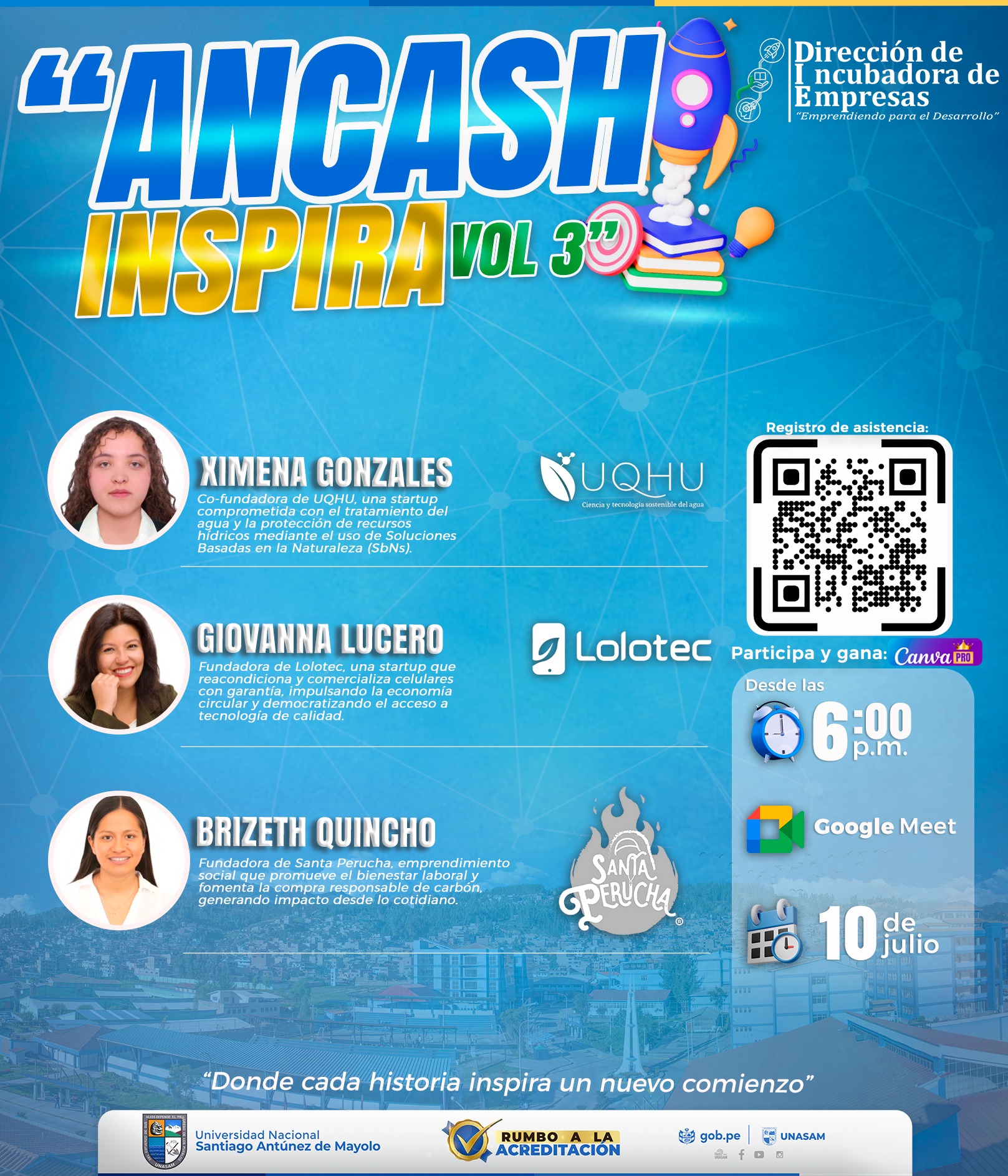  														UNASAM INVITA A SER PARTE DE ÁNCASH INSPIRA
														