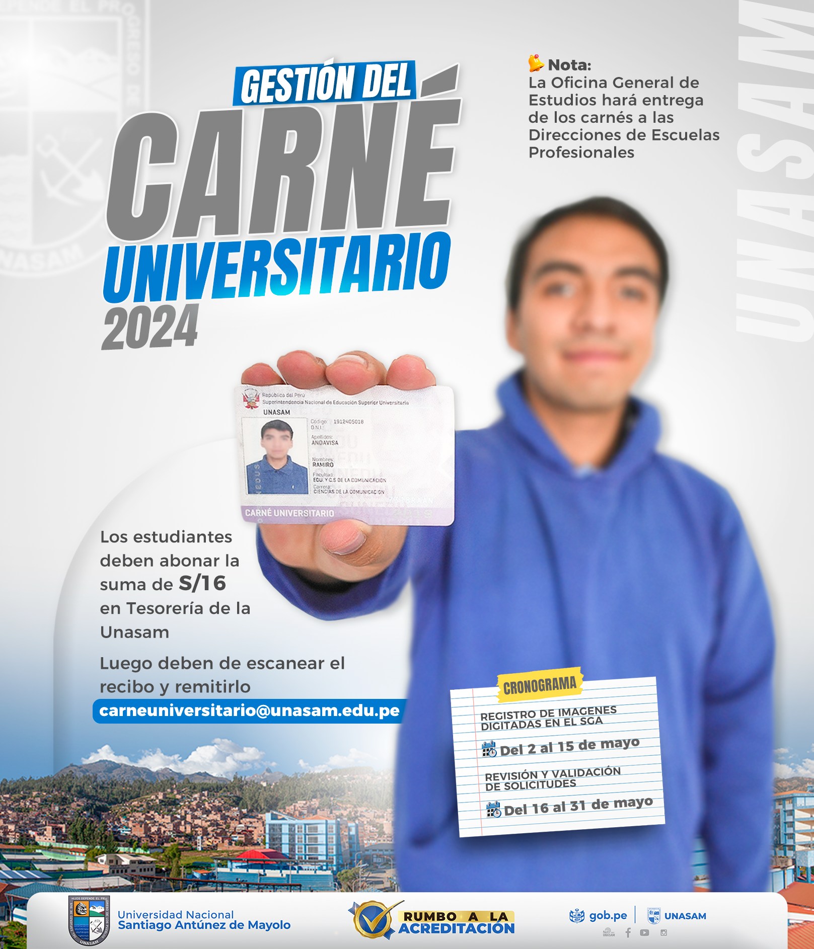  														GESTIÓN DE CARNÉ UNIVERSITARIO 2024
														